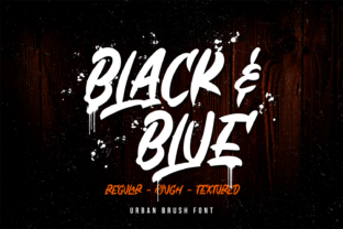 Black Blue Font for Modern Web Design