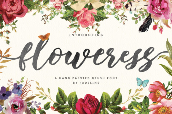 Floweress: A Handwritten Font with Romantic Elegance for Web Design