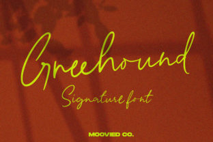 Greehound: A Modern Script Font for Editorial Design