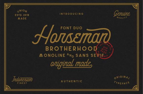 Horseman: A Script Font with Timeless Charm