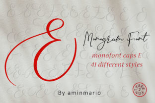 Monogram E Monofont Caps E for Handmade Projects