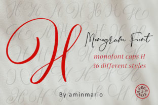 Monogram H Monofont Caps H for Creative Projects