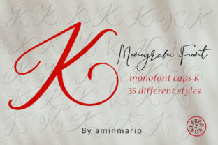 Monogram K Monofont Caps K: A Handwritten Font for Creative Projects