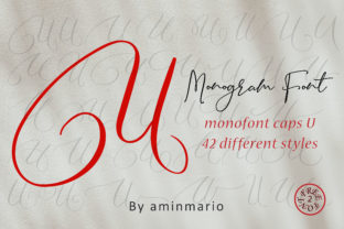 Monogram U Monofont Caps U: A Designer's Take on Handwritten Typography